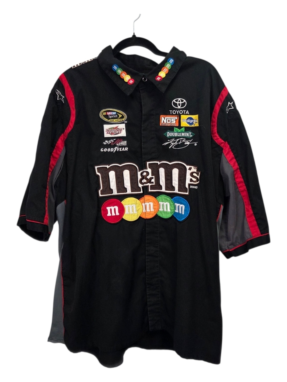 Vintage Kyle Busch Racing M&M 3XL Mens Shirt Nascar #18 JH Designs